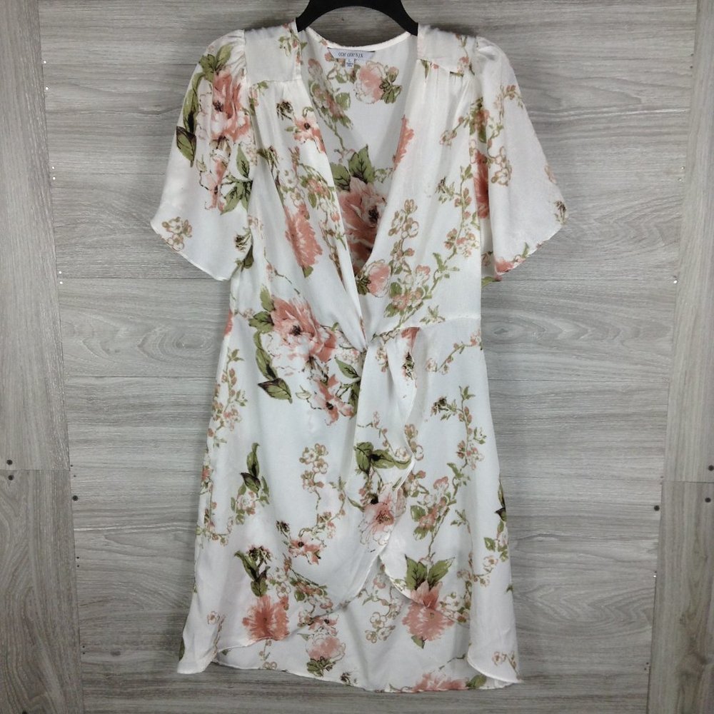 One One Six Floral Surplice Knot Front Dress